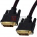 Шнур DVI TCOM, штекер DVI - штекер DVI, "позолоченный", Ø6мм, 1.5м, красно-чёрный