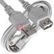 Удлинитель USB TCOM, штекер A - гнездо А, Vers- 2.0, Ø4.5мм, 5м, серый