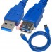 Шнур USB TCOM, штекер А - гнездо А, Vers- 3.0, 1.5м, синий