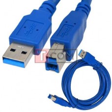 Шнур USB TCOM, штекер A - штекер B, Vers- 3.0, 1.5м, синий