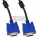 Шнур компьютерный VGA TCOM, штекер HDB 15pin - штекер HDB 15pin, с фильтром, 1м