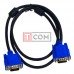 Шнур комп'ютерний VGA TCOM, штекер HDB 15pin - штекер HDB 15pin, з фільтром, 1м