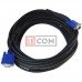 Шнур компьютерный VGA TCOM, штекер HDB 15pin - штекер HDB 15pin, с фильтром, 10м