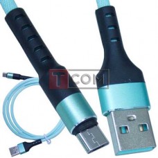 Дата-кабель Samsung USB А - miсroUSB бирюзовый