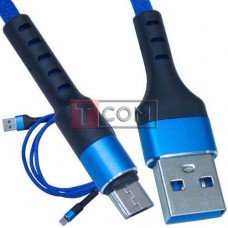 Дата-кабель Samsung USB А - miсroUSB синий