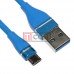 Шнур TCOM штекер USB А - штекер micro USB, в сетке, 1м, синий