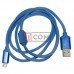 Шнур TCOM штекер USB А - штекер micro USB, с фильтром, прорезиненный, 1м, синий