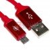 Шнур TCOM штекер USB А - штекер micro USB, с фильтром, прорезиненный, 1м, красный
