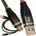 Джинсовый USB шнур Samsung хаки - 1 метр