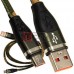 Джинсовый USB шнур Samsung хаки - 1 метр