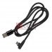 Шнур TCOM штекер USB А - штекер micro USB угловой, в сетке, 1м, чёрный