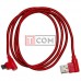 Шнур TCOM штекер USB А кутовий - штекер micro USB кутовий, в сітці, 1м, червоний Шнур TCOM штекер USB А кутовий - штекер micro USB кутовий, в сітці, 1м, червоний