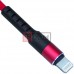 Шнур USB А - iPhone 6, сетка, 1м, красный