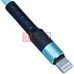 Шнур USB А - iPhone 6, сетка, 1м, бирюзовый