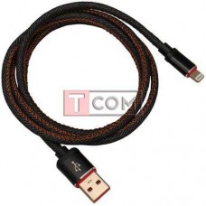 Джинсовий шнур USB А - iPhone 6 чорний 1 метр