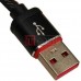 Джинсовый шнур USB А - iPhone 6 чёрный 1 метр