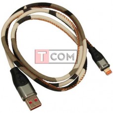 Джинсовый шнур USB А - iPhone 6 хаки 1 метр Джинсовый шнур USB А - iPhone 6 хаки 1 метр