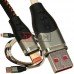 Джинсовый шнур USB А - iPhone 6 хаки 1 метр