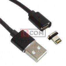 Шнур магнитный TCOM, штекер USB А - штекер iPhone, съёмный, на магните, 1м