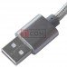 Шнур 3в1, штекер USB А - штекер miсroUSB + штекер Iphone + штекер USB type C, 1м, сріблястий