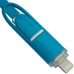 Шнур 2в1 TCOM, штекер USB А - штекер mісго USB + штекер iPhone6, синій, 1м, в блістері Шнур 2в1 TCOM, штекер USB А - штекер mісго USB + штекер iPhone6, синій, 1м, в блістері