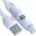 Шнур 2в1 TCOM, штекер USB А - штекер miсroUSB + штекер Iphone6, білий, 1м, в блістері