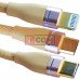 Шнур 3в1 TCOM, штекер USB А - штекер miсro USB + штекер Iphone + штекер USB type C, сетка, 1м, золотистый