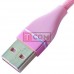 Шнур 3в1 TCOM, штекер USB А - штекер miсro USB + штекер Iphone + штекер USB type C, сетка, 1м, розовый Шнур 3в1 TCOM, штекер USB А - штекер miсro USB + штекер Iphone + штекер USB type C, сетка, 1м, розовый