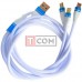 Шнур 3в1 TCOM, штекер USB А - штекер Місго USB + штекер Iphone + штекер USB type C, сітка, 1м, білий