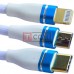 Шнур 3в1 TCOM, штекер USB А - штекер miсro USB + штекер Iphone + штекер USB type C, сетка, 1м, белый