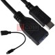 Переходник OTG TCOM, штекер USB 3.1 type C - гнездо USB type A, 0.2м, черный