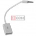 Шнур OTG TCOM, гнездо USB type A - штекер 3.5мм 4С, белый, 0.2м Шнур OTG TCOM, гнездо USB type A - штекер 3.5мм 4С, белый, 0.2м