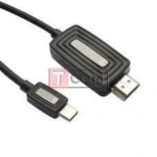 Шнур HDTV 2К TCOM, штекер USB type C - штекер HDMI, 2м, в коробке