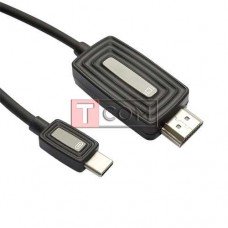 Шнур HDTV 2К TCOM, штекер USB type C - штекер HDMI, 2м, в коробке