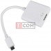 Переходник штекер USB type C - гнездо HDMI, с шнуром 15см