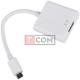 Перехідник штекер USB type C - гніздо HDMI, з шнуром 15см