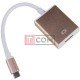 Переходник штекер USB type C 4K x 2K - гнездо HDMI, с шнуром 15см