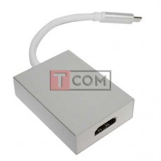 Переходник HDTV 4К TCOM, штекер USB type C - гнездо HDMI, с кабелем 15см, в коробке