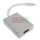 Переходник HDTV 4К TCOM, штекер USB type C - гнездо HDMI, с кабелем 15см, в коробке