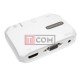Конвертер HDTV 3в1 TCOM, гнездо USB А + гнездо 3.5мм - гнездо HDMI + гнездо VGA + гнездо AV 3.5мм, в коробке