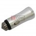 Автомобильная зарядка TCOM, 2 USB 1A+2.1А, металлическая, серебристая, в блистере