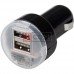 Автомобильная зарядка 2хUSB, 1A+2,1А