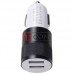 Автомобильная зарядка 2хUSB, 1A+2,4А