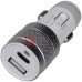 Автомобильная зарядка гнездо USB type C + гнездо USB, 3.1А