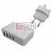 Мережева зарядка TCOM на 4 USВ, AC 220V / DC 5V 6A, біла