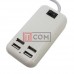 Мережева зарядка TCOM на 4 USВ, (AC 220V / DC 5V 3A), c кабелем 1,5м, біла