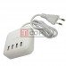 Сетевая зарядка TCOM на 4 USВ, (AC 220V/ DC 5V 2х2.4A+2x1A), c кабелем 1.5м