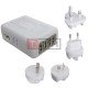 Сетевая зарядка TCOM на 4 USВ с адаптерами EU/US/UK/AU, AC 220V/ DC 5V 2.1A, белая