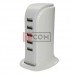Сетевая зарядка TCOM на 5 USВ, AC 220V/ DC 5V 4A, TCOM, подставка, c кабелем 1м