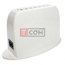 Сетевая зарядка TCOM на 7 USВ, AC 220V/ DC 5V 2.4A+2.1A+5x1A, c кабелем 1.5м